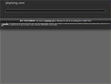 Tablet Screenshot of phplang.com